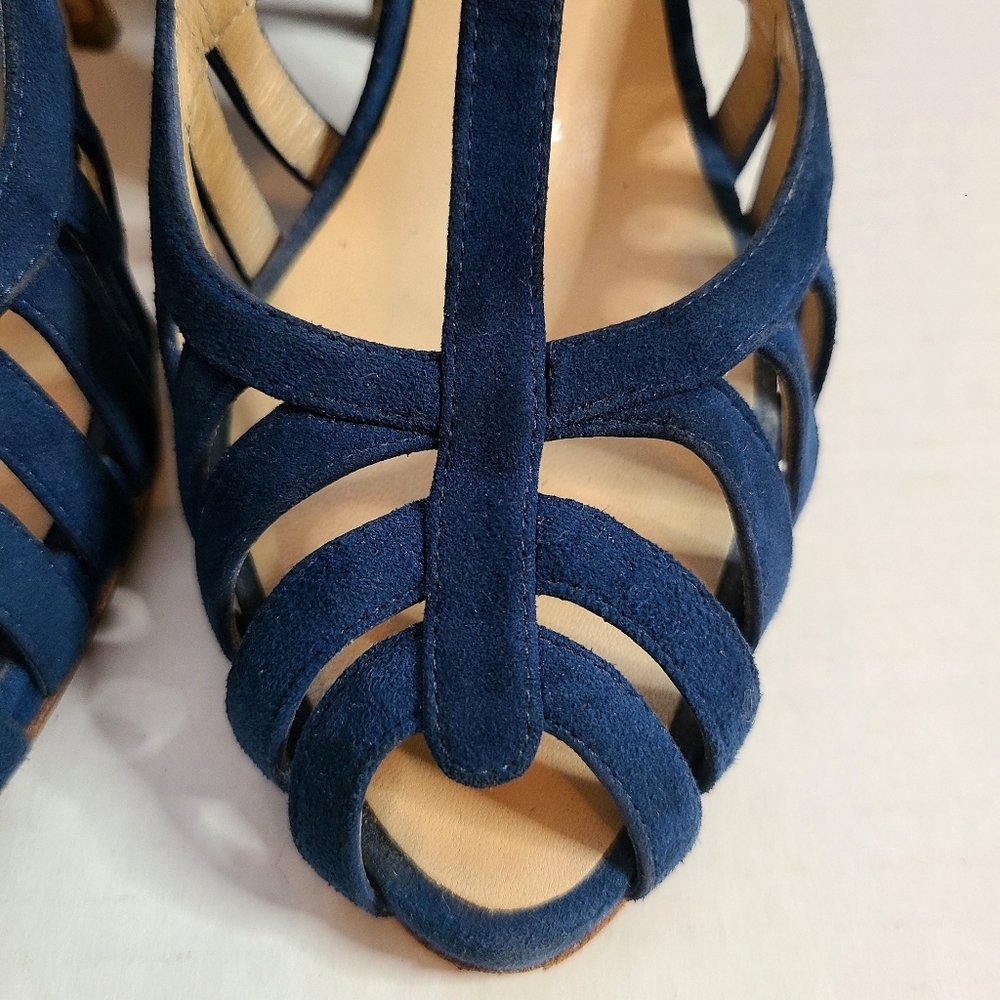 Giuseppe Zanotti Blue Suede Heels - Picture 13 of 15